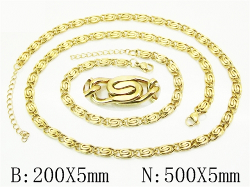 HY Wholesale Stainless Steel 316L Necklaces Bracelets Sets-HY70S0638HWW