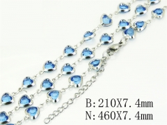 HY Wholesale Stainless Steel 316L Necklaces Bracelets Sets-HY39S0119HJS