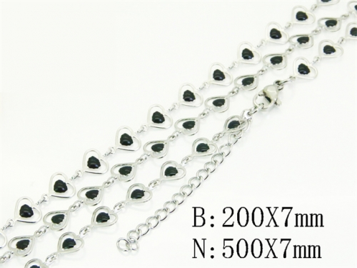 HY Wholesale Stainless Steel 316L Necklaces Bracelets Sets-HY39S0125HHC