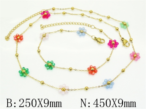 HY Wholesale Stainless Steel 316L Necklaces Bracelets Sets-HY53S0321HJL