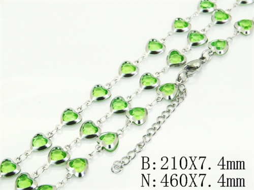 HY Wholesale Stainless Steel 316L Necklaces Bracelets Sets-HY39S0121HJS