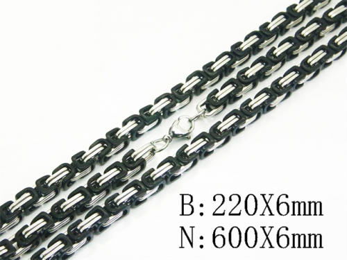 HY Wholesale Stainless Steel 316L Necklaces Bracelets Sets-HY40S0565IIR