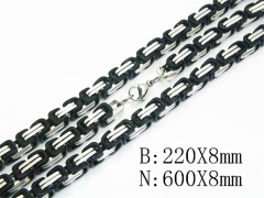 HY Wholesale Stainless Steel 316L Necklaces Bracelets Sets-HY40S0566ILE