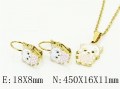 HY Wholesale Jewelry Set 316L Stainless Steel jewelry Set Fashion Jewelry-HY67S0101OR