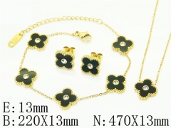 HY Wholesale Jewelry Set 316L Stainless Steel jewelry Set Fashion Jewelry-HY30S0244HPT