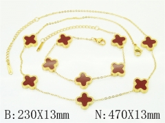 HY Wholesale Jewelry Set 316L Stainless Steel jewelry Set Fashion Jewelry-HY35S0048HKT