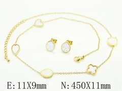 HY Wholesale Jewelry Set 316L Stainless Steel jewelry Set Fashion Jewelry-HY32S0226HPB