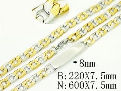 HY Wholesale Stainless Steel 316L Necklaces Bracelets Sets-HY40S0582HKL