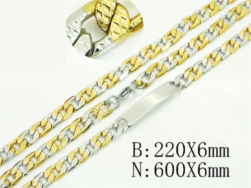 HY Wholesale Stainless Steel 316L Necklaces Bracelets Sets-HY40S0576HRL