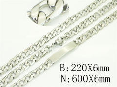 HY Wholesale Stainless Steel 316L Necklaces Bracelets Sets-HY40S0571NF