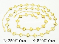 HY Wholesale Stainless Steel 316L Necklaces Bracelets Sets-HY80S0177HPL