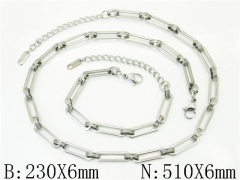 HY Wholesale Stainless Steel 316L Necklaces Bracelets Sets-HY40S0568HJW