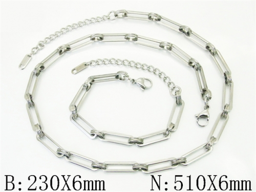 HY Wholesale Stainless Steel 316L Necklaces Bracelets Sets-HY40S0568HJW