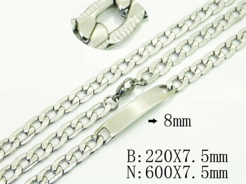 HY Wholesale Stainless Steel 316L Necklaces Bracelets Sets-HY40S0583PL