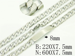 HY Wholesale Stainless Steel 316L Necklaces Bracelets Sets-HY40S0580PZ