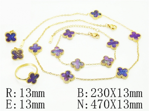 HY Wholesale Jewelry Set 316L Stainless Steel jewelry Set Fashion Jewelry-HY35S0154HLT