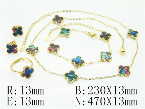 HY Wholesale Jewelry Set 316L Stainless Steel jewelry Set Fashion Jewelry-HY35S0149HLD