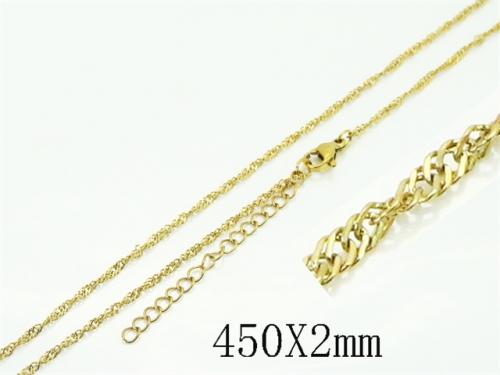 HY Wholesale Stainless Steel 316L Jewelry Popular Necklaces-HY70N0734JC