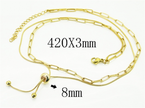 HY Wholesale Stainless Steel 316L Jewelry Popular Necklaces-HY49N0144HHZ