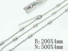 HY Wholesale Stainless Steel 316L Necklaces Bracelets Sets-HY70S0668MS