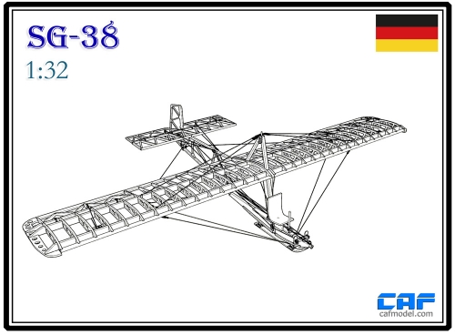 DFS SG38 Schulgleiter German primary glider Scale 1/32 wooden model kit