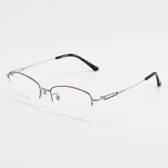 SY-1847 Titanium Glasses Women Optical Custom Oem Metal Glass Frames