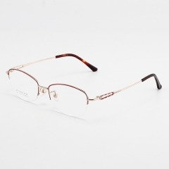 SY-1847 Titanium Glasses Women Optical Custom Oem Metal Glass Frames