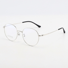SY-1875 New ultra light titanium myopia retro circular eyeglass frame optical glasses