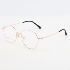 SY-1875 New ultra light titanium myopia retro circular eyeglass frame optical glasses