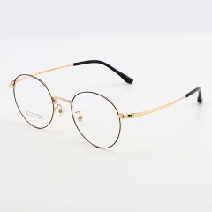 SY-1873 Classic Round Style Stock IP Plating Pure Titanium New Model Optical Frame Glasses