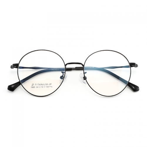 SY-1885 2019 fashion lightweight titanium round frame optical reading glasses