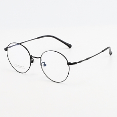 SY-1885 2019 fashion lightweight titanium round frame optical reading glasses