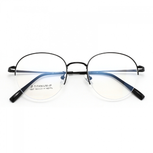 SY-1897 Hot Selling Round Metal Eye Glasses Frame Optical Glass In Amazon