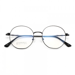 SY-1895 High Quality Round Silver Gold Titanium Eyeglasses Frames Optical Glasses