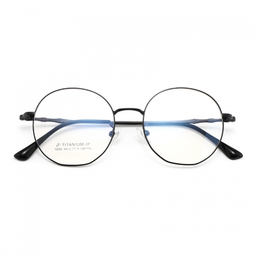 SY-1895 High Quality Round Silver Gold Titanium Eyeglasses Frames Optical Glasses