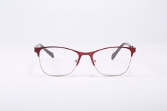 YX659 Stainless steel red optical eyewear wire metal frame glasses