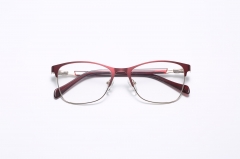 YX659 Stainless steel red optical eyewear wire metal frame glasses