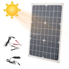 Solar Panel 12V 20W USB with Car Charger for Outdoor Camping Mountain Emergency SP01 Light Mono Crystalline Waterproof