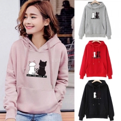 Women Fashion Loose Hooded Pullover Casual Long Sleeve Shirt Sweatshirt Hoodies Top pink