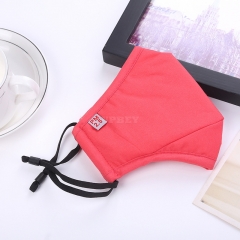 PM2.5 Breathable Anti-haze Cotton Mask Fashionable Cycling Motorcycle Outdoor Protective Dust Mask red