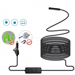 3 in 1 WIFI Endoscope Camera Mini Waterproof Hard Cable Inspection Camera USB Endoscope Borescope  2M