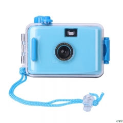 Underwater Waterproof Camera Mini Cute 35mm Film with Housing Case blue