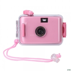 Underwater Waterproof Camera Mini Cute 35mm Film with Housing Case Pink