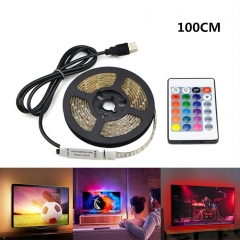 100CM USB 5V LED Waterproof String Light Lamp Flexible RGB Changing Light Tape with Remote Control Ribbon