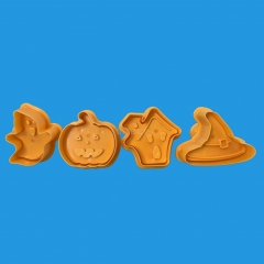 4Pcs/Set Easy Demoulding Molds for Halloween Kitchen Cake Cookie Baking OPP packaging