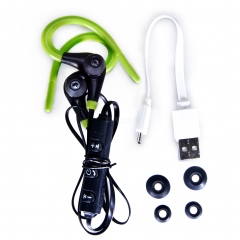 Bluetooth Wireless Stereo Earbuds IPX4 Sweatproof Sport Earphones with Mic Secure Earhook for iPhone, Tablet, Android Phones Green