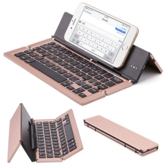 Mini Bluetooth Folding Keyboard Three-System Smartphone Tablet Computer Aluminum Alloy Wireless tri-fold for IOS Android Windows