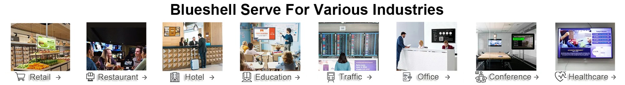 Blueshell serve for various industries