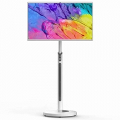 32-Inch Display Adjustable Floor Standing Wheels Digital Signage LCD Smart Screen Full HD 178° Viewing Angle Android Multi-Touch WiFi HDMI USB