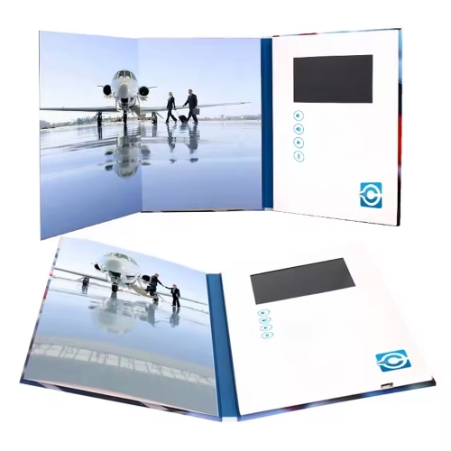 China Factory Custom 4.3 Inch LCD Screen Video Brochure | Wedding & Business Greeting Card with Digital Signage Display